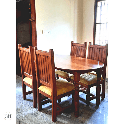 Marigold - Oval 4-Seater Dining Table Set