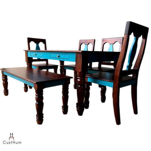 Afreen - 6-Seater Solid Wood Dining Set
