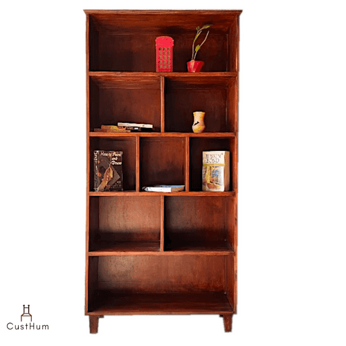 Anansi - Tall Open Solid Wood Bookshelf