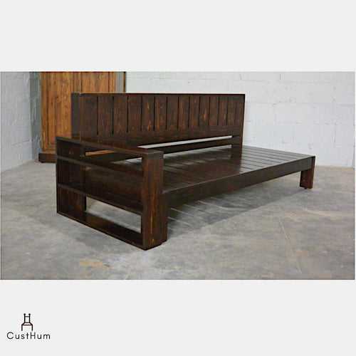 Augustus - 3-Seater Solid Wood Sofa
