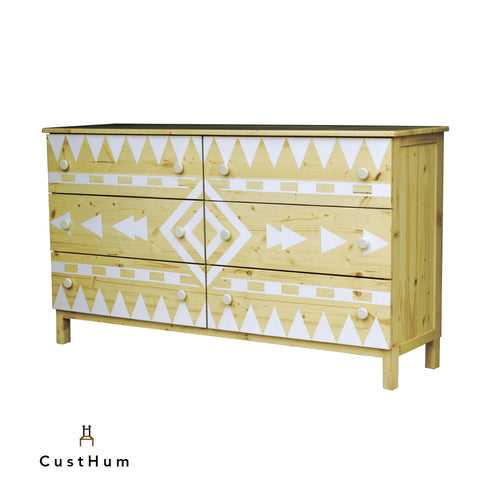 Aztec - Tribal Motif Chest of Drawers