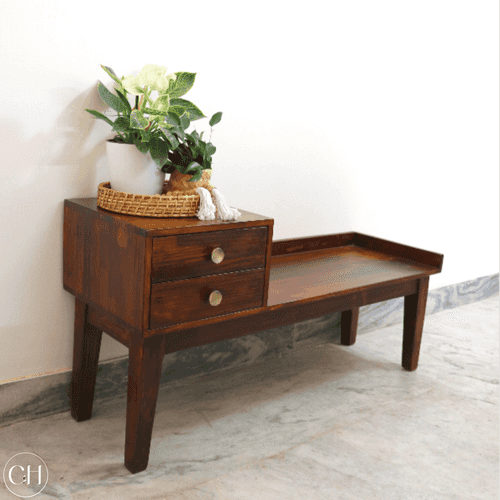 Bellagio - Wooden Transitional Bench with Storage