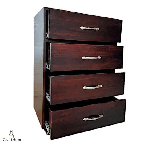 Vivara - Solid Wood Chest of Drawers with Wheels