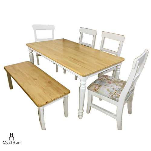 Giverny - Farmhouse-style 6-Seater Dining Set