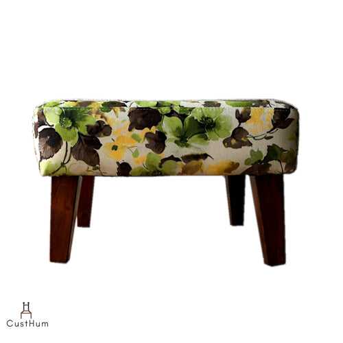 Smial - Upholstered Solid Wood Ottoman