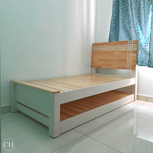 Stardust - Solid Wood Bed With Trundle