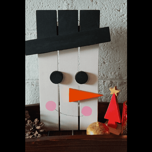 Frosty – Colorful Wooden Snowman