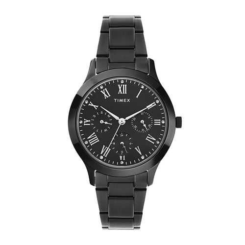 Timex Women Black Round Dial Analog Watch - TW000Q809