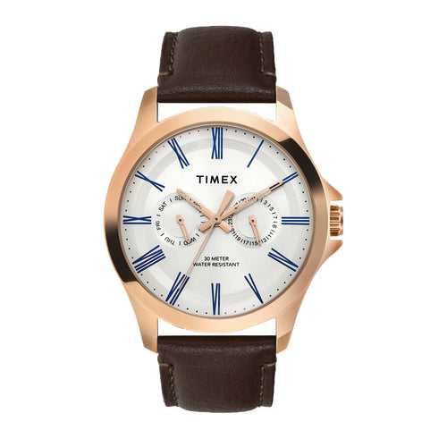 Timex Men Silver Round Dial Analog Watch - TW000X128