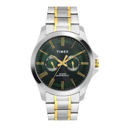 Timex Men Green Round Dial Analog Watch - TW000X130