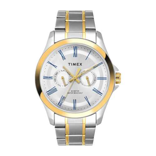 Timex Men Silver Round Dial Analog Watch - TW000X134