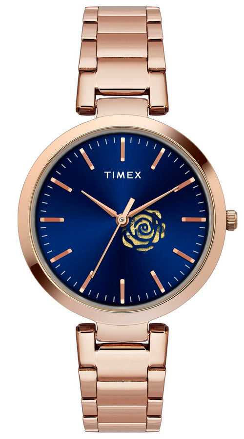 Timex Women Blue Round Dial Analog Watch - TW000X229
