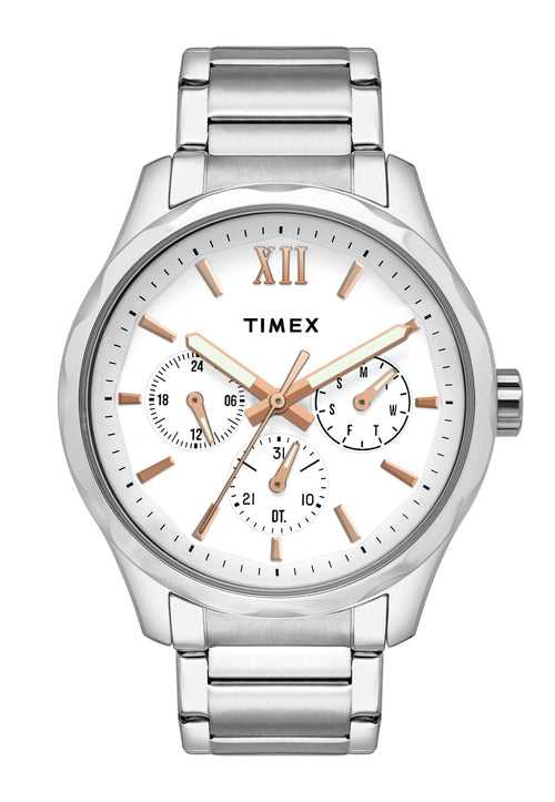 Timex Men White Round Dial Analog Watch - TW0TG7602