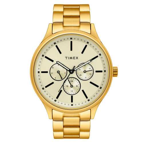 Timex Men Champagne Round Dial Analog Watch - TWEG18415