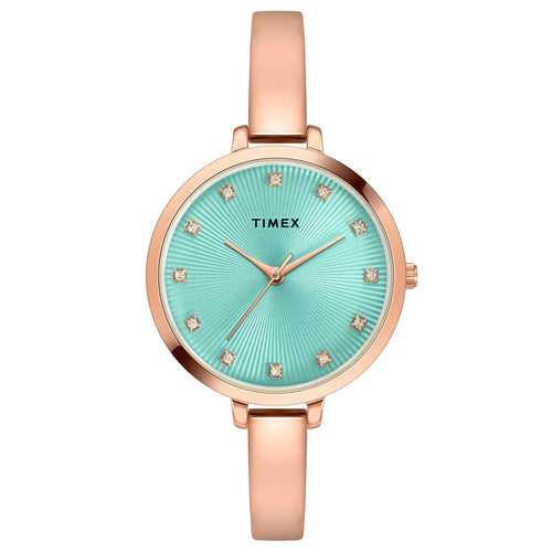 Timex Women Blue Round Dial Analog Watch - TWEL12822