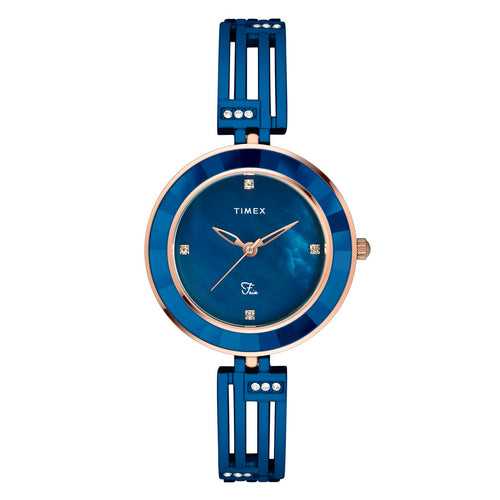 Timex Fria Women Blue Round Dial Analog Watch - TWEL16203