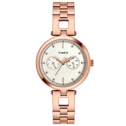 Timex Women White Round Dial Analog Watch - TWEL16602