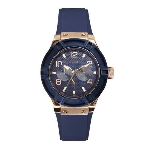 Guess Women Blue Round Dial Analog Watch - U0571L1