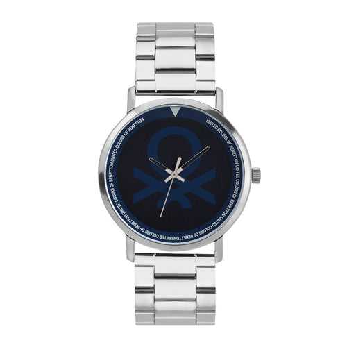 United Colors of Benetton Iconic Blue Dial Round Case Quartz Analog Men Watch - UWUCG1301