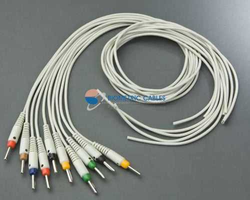 10 Lead ECG Wires(4mm Banana)-Open End