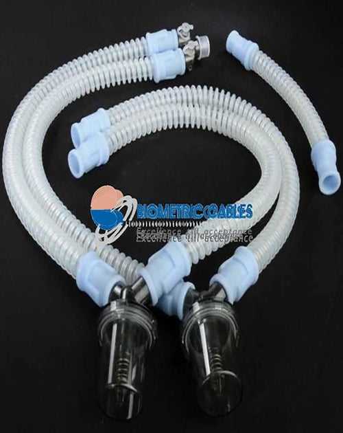 Reusable Silicone Adult /Pediatric/Neonatal Double Water Trap Ventilator Circuit with Extra Limb