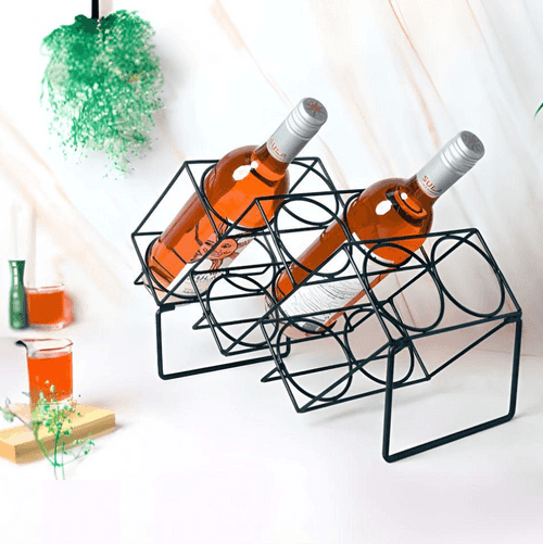 Slanted Metal Wine Racks Suitable For 6 Bottle (3 Inch Dia)