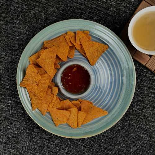 'Spiral Chills' Chip-N-Dip Ceramic Serving Platter, 10 Inch