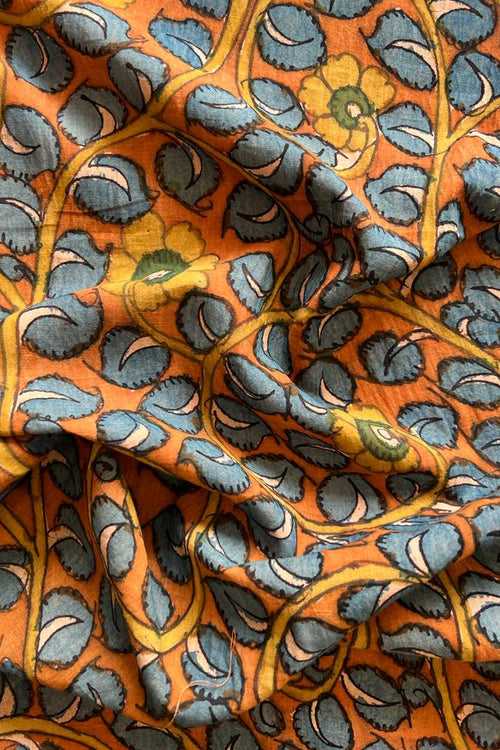 Natural Dye Hand-Painted Kalamkari Cotton Fabric