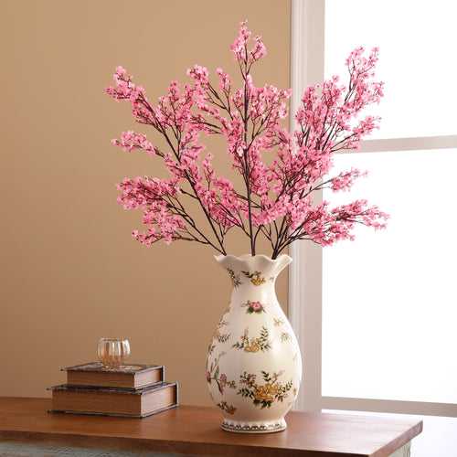 Pink Gypsophila Faux Flower Stick (Single)