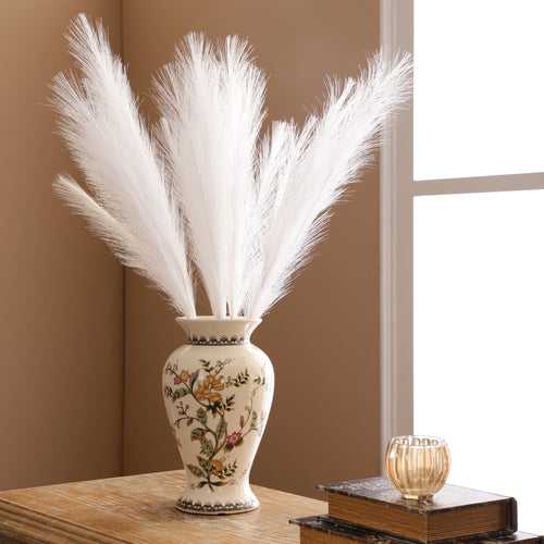 White Faux Pampas Grass (Set of 5)