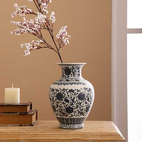 Iris Blue Pottery Ceramic Vase