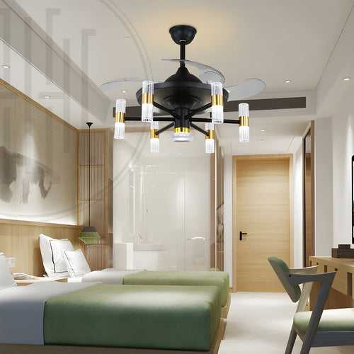 Starburst Chandelier Ceiling Fan with Remote Control