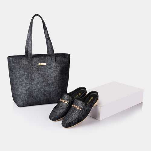 Madison Mule (Denim) & Mily Tote Bag (Denim)