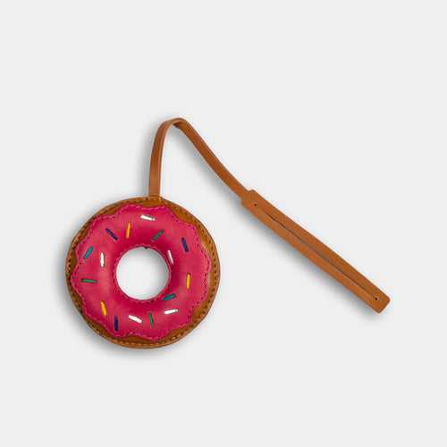 Pink Donut - Leather Charm