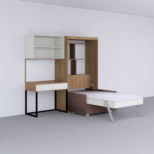 Single Vertical Bed with Sofa Storage & Table with Storage