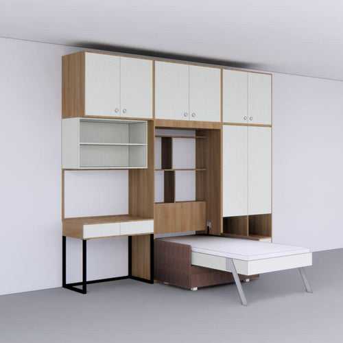 Single Vertical iBed with Sofa Storage, Loft & Wardrobe -2