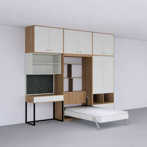 Single Vertical iBed with Storage , Loft & Wardrobe 2