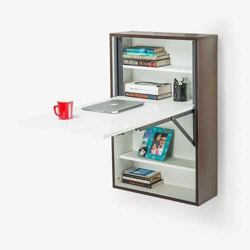 Rigel Wall-Mounted Slideup Table with Storage