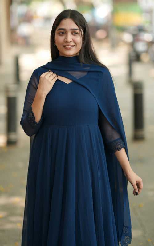 Melodic Teal (Kurti+Dupatta)