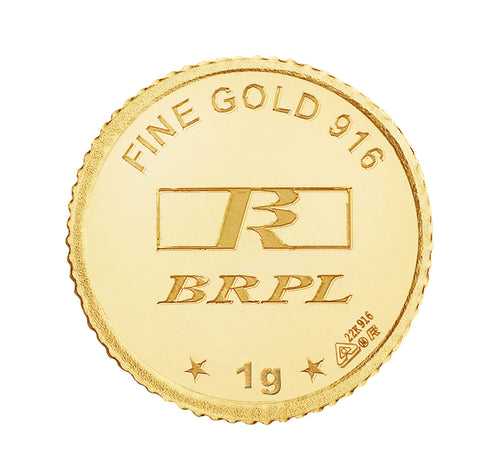 1 Gram Gold Coin 22kt (916 Purity)