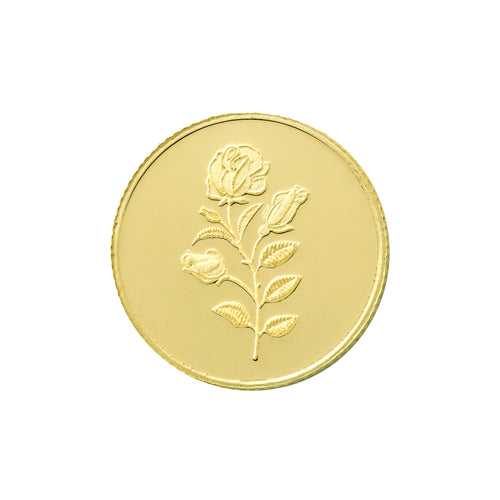 8 Gram 24kt Gold Rose Coin  (999 Purity)