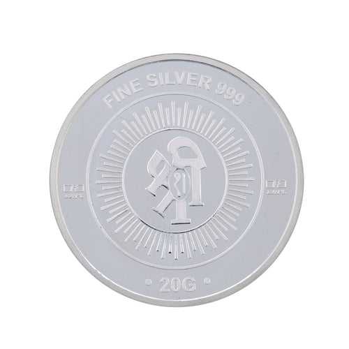 20 Gram Shree Silver Coin (999 Purity)
