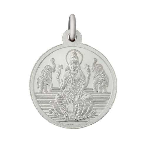 5 gm Round Laxmi Silver Pendant(999 Purity)