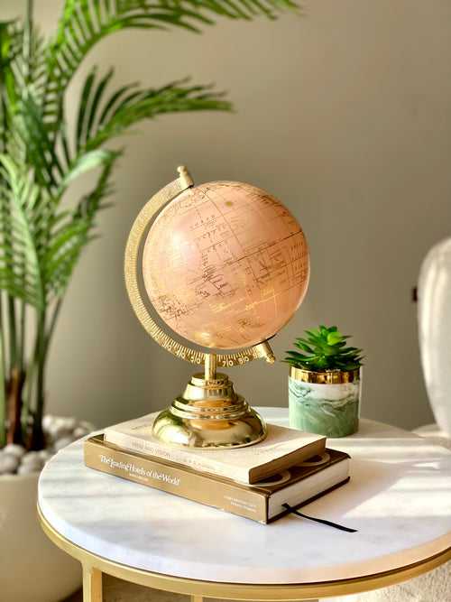 Nicolo Globe - Peach & Gold