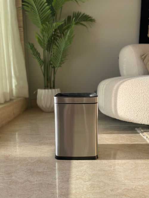 Muse Metallic Dustbin - Silver