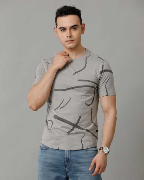 Voi Jeans Mens Alloy Regular Fit Cotton T-Shirt