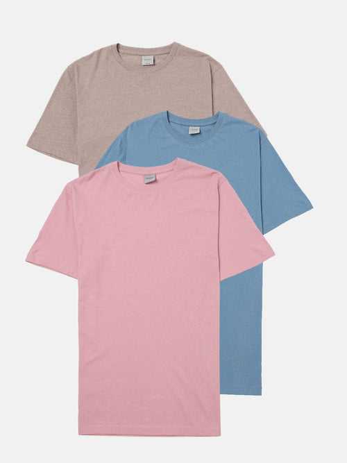 Men Solid Regular Fit Casual T-Shirt