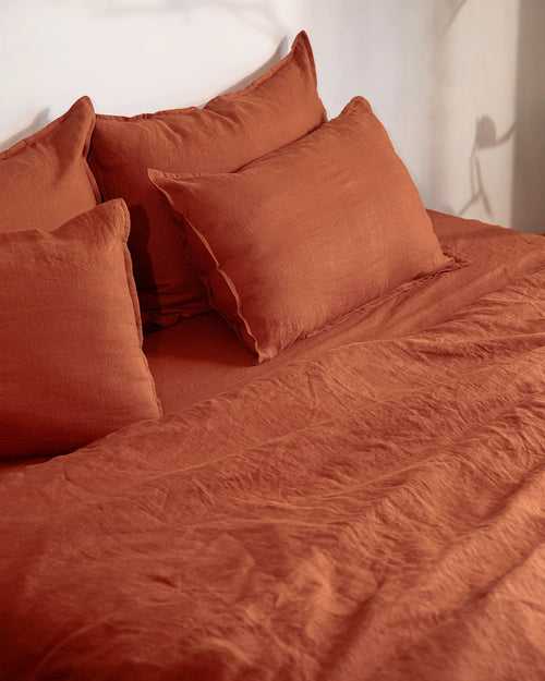 Cinnamon Linen Flat Sheet