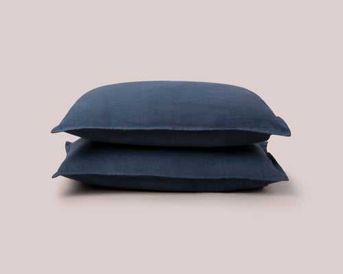 Indigo Linen Pillowcases
