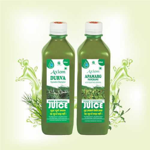 Axiom Acidity Combo of Durva Juice 500ml + Apamarg Juice 500ml